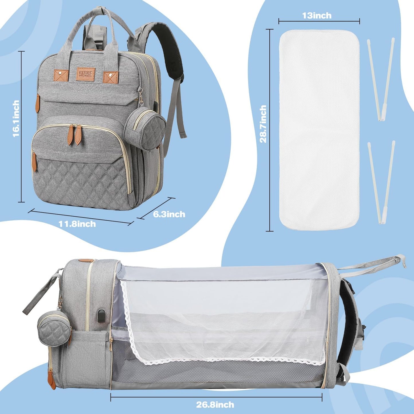 All-in-One Baby Backpack & Changing Station