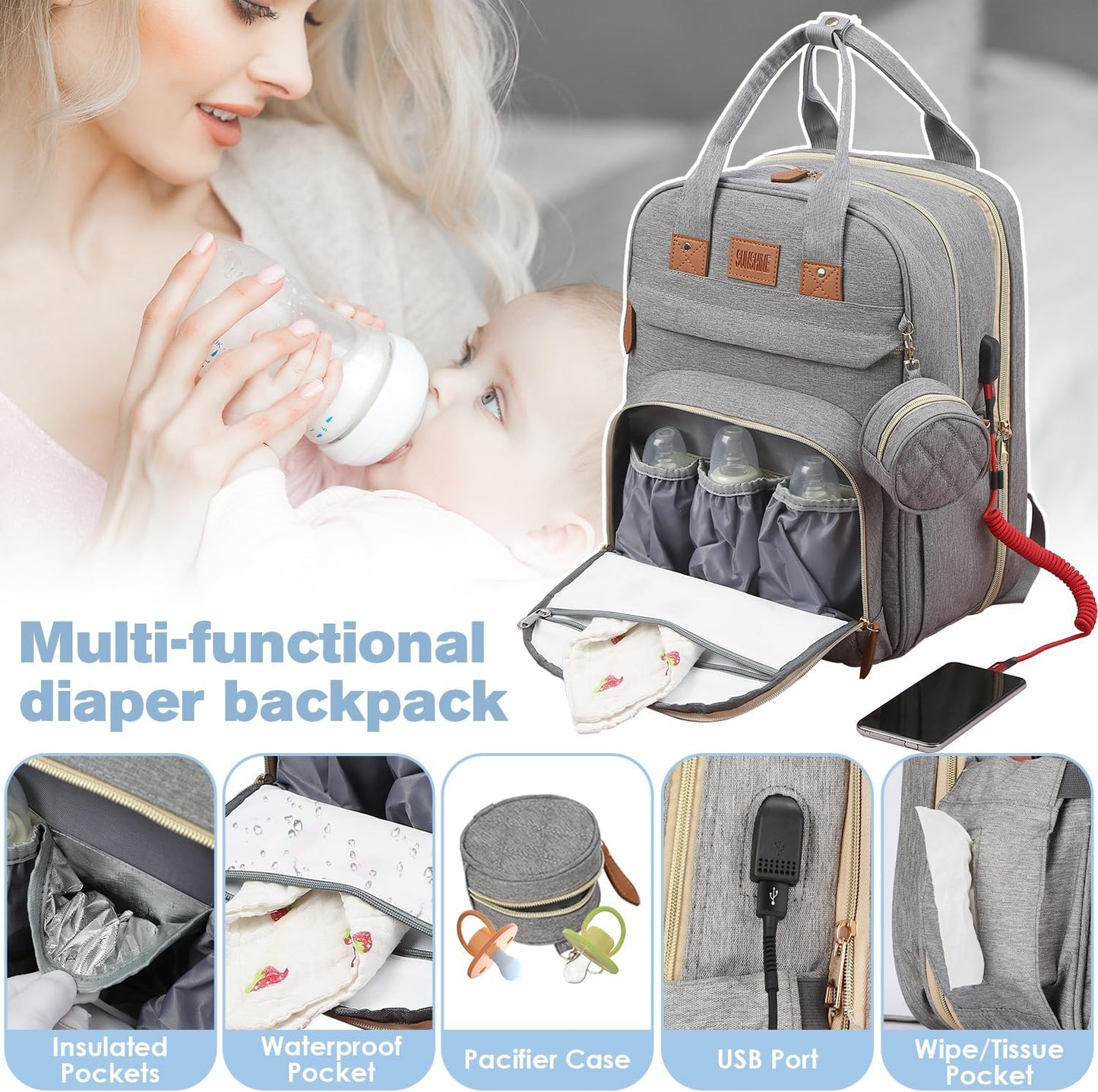 All-in-One Baby Backpack & Changing Station